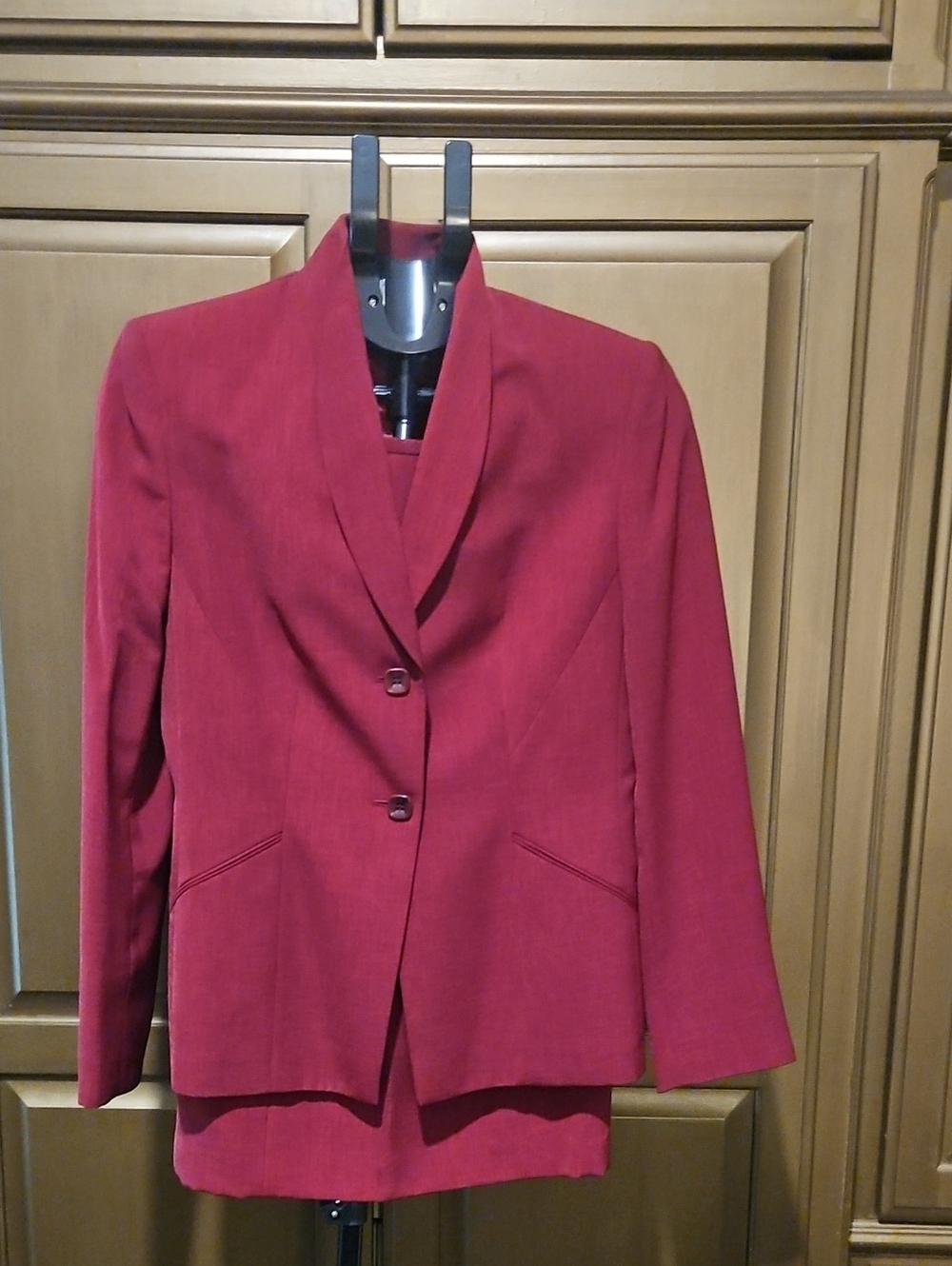 Kasper Women's Deep Red Two-Button Blazer